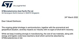 ST发涨价函二季度上调所有产品线的价格