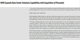 AMD宣布收购云服务提供商PensandoSystems